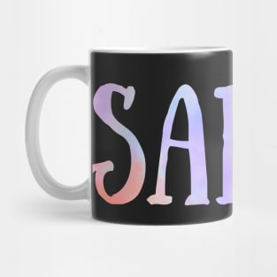 "Sarah" Pink and Green Floral - Customizable Mug